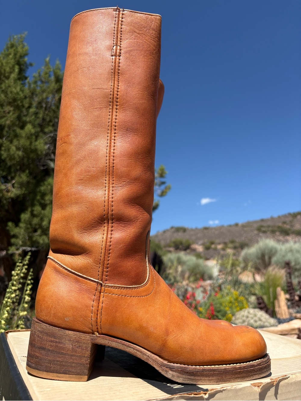 FRYE πΊπΈVTG 1960-1970βs Campus Tall Boots Black Label - Picture 5 of 16